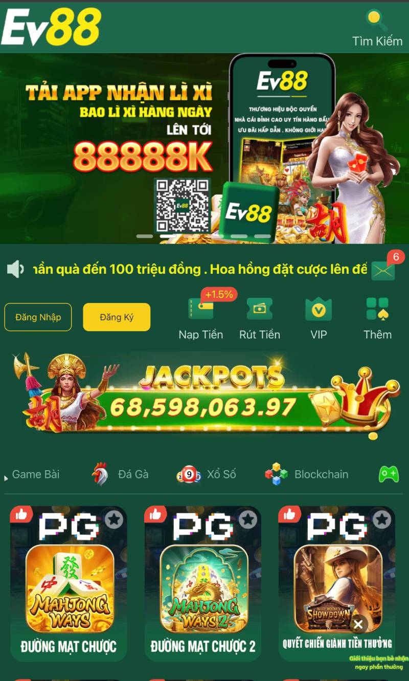 Bước 1: Truy cập website EV88