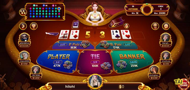 Cược cửa Người chơi (Player bet) - Nhà Cái (Banker bet)